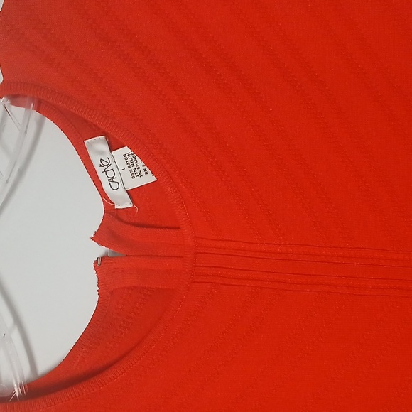 NWOT CACHE Elegant Red Dress, Sz Large - Picture 3 of 8